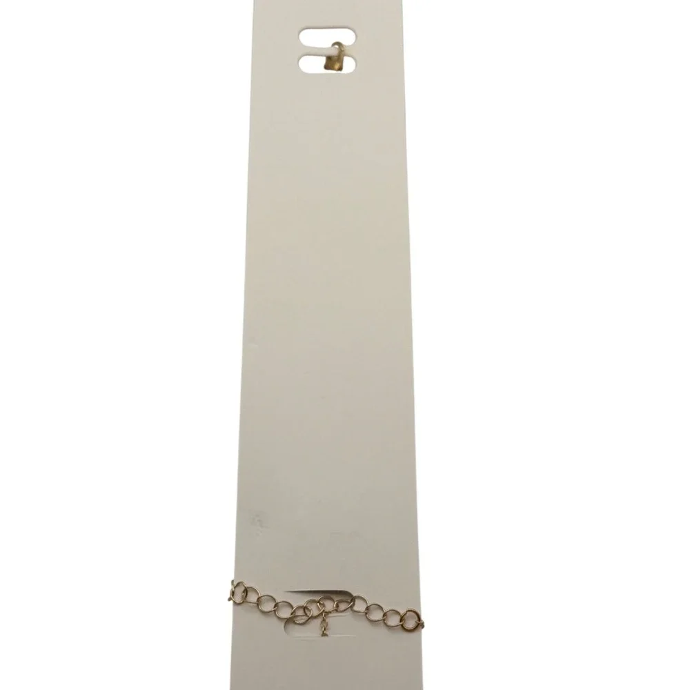 Fashion Jewelry Gold Tone Clover‎ Charm Bracelet Rhinestone Accent Adjustable